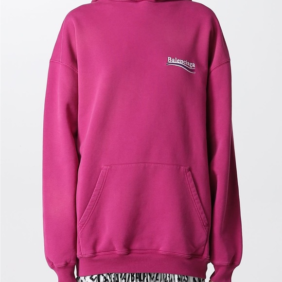 BALENCIAGA Oversized Sweatshirt Unisex XS Fuscia - Picture 4 of 16